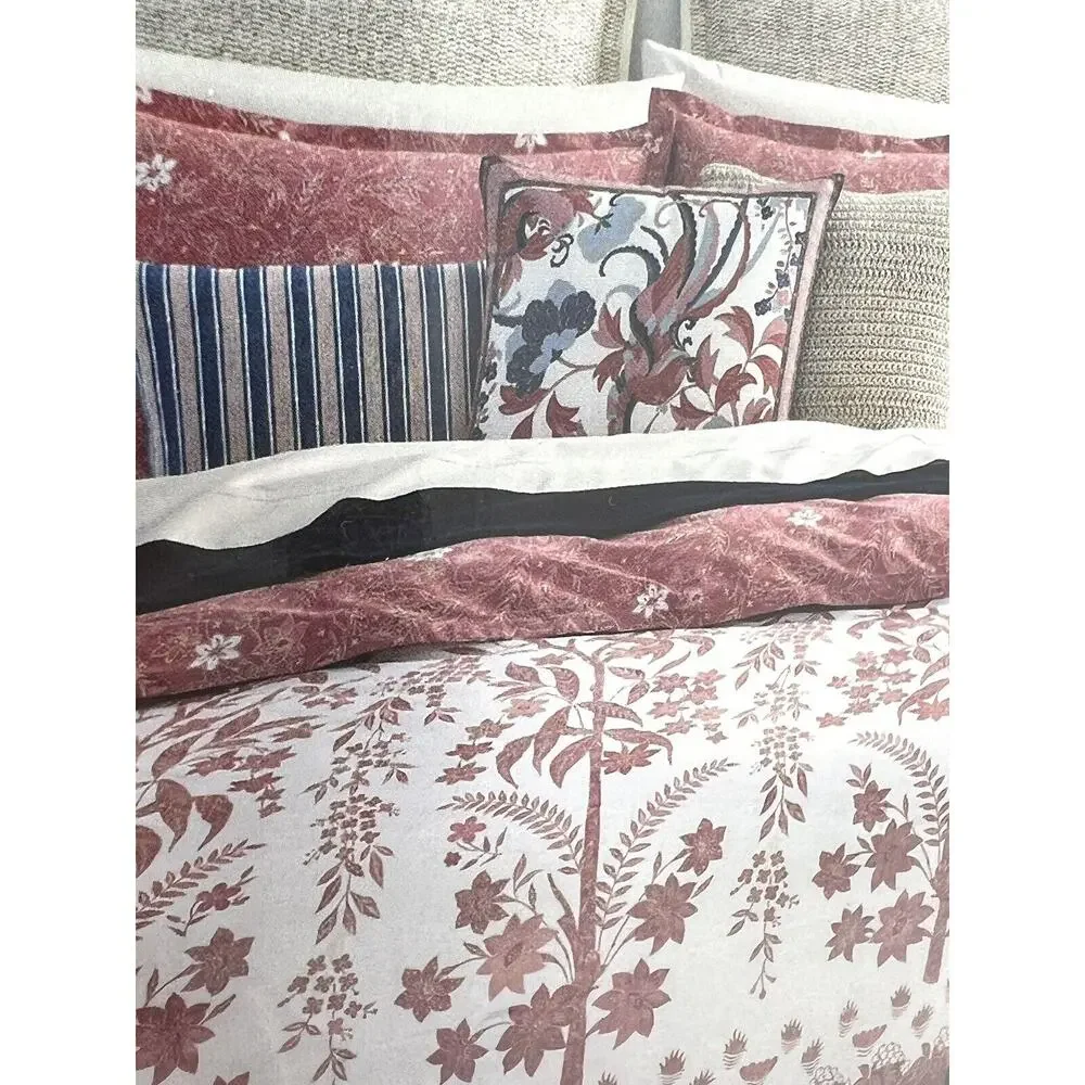 Ralph Lauren Home Isla Floral FULL / QUEEN Duvet Cover Shams Set Dusty Rose Pink